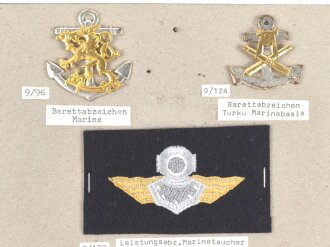 Finnland, Sammlung Barettabzeichen und Leistungsabzeichen...