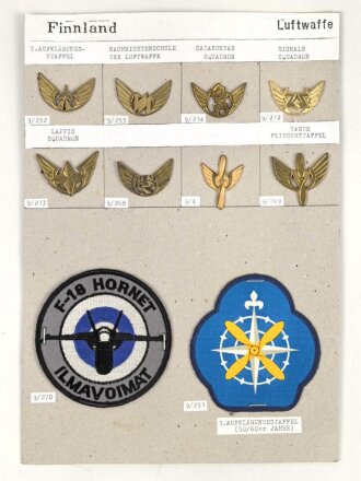 Finnland, Sammlung Abzeichen und Ärmelabzeichen der...