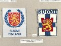 Finnland, Sammlung Ärmelabzeichen und Barettabzeichen, auf Karton getackert
