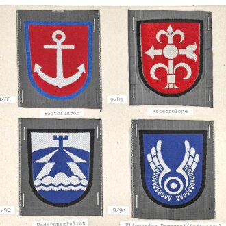 Finnland, Sammlung Ärmelabzeichen, auf Karton getackert