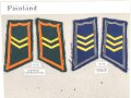 Finnland, Sammlung Rangabzeichen, auf Karton getackert