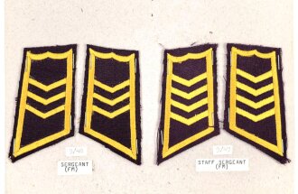 Finnland, Sammlung Rangabzeichen, auf Karton getackert