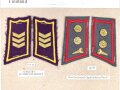 Finnland, Sammlung Rangabzeichen, auf Karton getackert