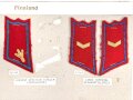 Finnland, Sammlung Rangabzeichen der Artillerie, auf Karton getackert