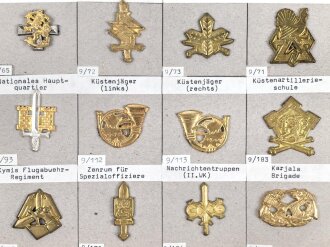 Finnland, Sammlung Barettabzeichen, auf Karton