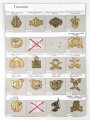 Finnland, Sammlung Barettabzeichen, auf Karton