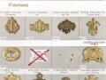 Finnland, Sammlung Barettabzeichen, auf Karton