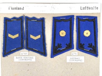Finnland, Sammlung Rangabzeichen der Luftwaffe, auf...
