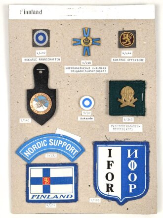 Finnland, Sammlung Abzeichen und Ärmelabzeichen der...
