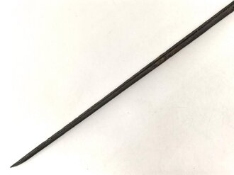 Bayern, Tüllenbajonett Podewils, Dreikantklinge Modell 1858 für Gewehr Podewils , Linder Braunmühl  , ungereinigt, Länge 60,5 cm, Tülleninnendurchmesser ca 20mm,