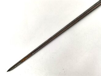 Frankreich, Tüllenbajonett Modell 1866/74 modifiziert für Carabine de gendarmerie a cheval, Sperring fehlt,  Länge 57,5 cm, Tüllenlänge 6 cm , ungereinigt