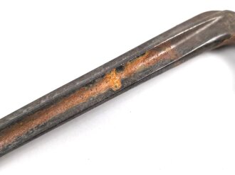 Frankreich, Tüllenbajonett Modell 1866/74 modifiziert für Carabine de gendarmerie a cheval, Sperring fehlt,  Länge 57,5 cm, Tüllenlänge 6 cm , ungereinigt