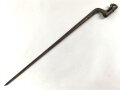 Frankreich, Tüllenbajonett Modell 1866/74 modifiziert für Carabine de gendarmerie a cheval, Sperring fehlt,  Länge 57,5 cm, Tüllenlänge 6 cm , ungereinigt