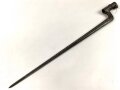 Frankreich, Tüllenbajonett Modell 1866/74 modifiziert für Carabine de gendarmerie a cheval, Sperring fehlt,  Länge 57,5 cm, Tüllenlänge 6 cm , ungereinigt