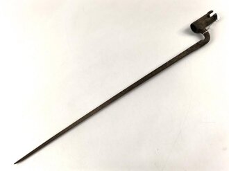 Preussen, Tüllenbajonett ,  Modell 1841,  Dreikantklinge ,Länge 55,2 cm, Tüllendurchmesser 21 mm, Tüllenlänge 54 mm, Sperring fehlt, ungereinigt