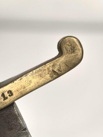 Sachsen , Faschinenmesser 1849 ohne Scheide,Truppenstempel auf Parierstange, Hersteller P.D.L. Königskrone auf Parierstangenende,