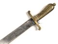 Sachsen , Faschinenmesser 1849 ohne Scheide,Truppenstempel auf Parierstange, Hersteller P.D.L. Königskrone auf Parierstangenende,