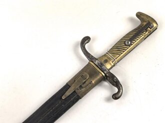 Kaiserreich, Preussen, Seitengewehr Modell 1871 , Suhler Herstellermarke , W74, Abnahmestempel,