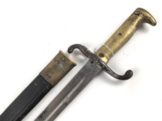 Kaiserreich, Preussen, Seitengewehr Modell 1871 , Suhler Herstellermarke , W74, Abnahmestempel,