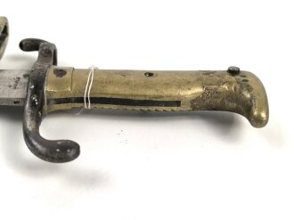 Kaiserreich, Preussen, Seitengewehr Modell 1871 , Suhler Herstellermarke , W74, Abnahmestempel,
