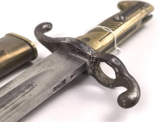 Kaiserreich, Preussen, Seitengewehr Modell 1871 , Suhler Herstellermarke , W74, Abnahmestempel,