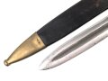 Württemberg, Pionierfaschinenmesser Modell 1871, mit Klinge älterer Ausführung, Hersteller FA Hermes Solingen, Klingenlänge 44,8 cm, Gesamtlänge mit Scheide 58 cm, Truppenstempel, Abnahmestempel 97 W, die Scheidenbeschläge gereinigt