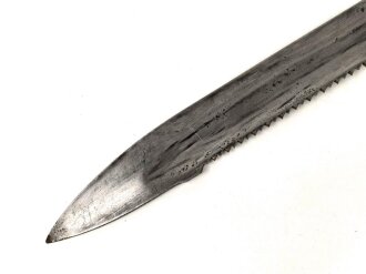 Kaiserreich, Pionier Faschinenmesser Modell 1871 mit Sägerücken, ohne Scheide, gereinigt, keine Markierungen erkennbar, Gesamtlänge 60,5 cm