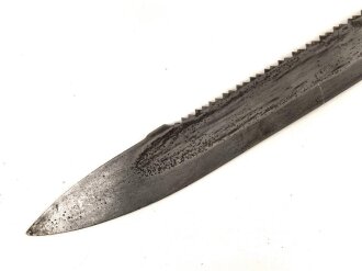 Kaiserreich, Pionier Faschinenmesser Modell 1871 mit Sägerücken, ohne Scheide, gereinigt, keine Markierungen erkennbar, Gesamtlänge 60,5 cm