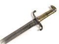 Kaiserreich, Pionier Faschinenmesser Modell 1871 mit Sägerücken, ohne Scheide, gereinigt, keine Markierungen erkennbar, Gesamtlänge 60,5 cm