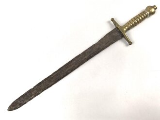 Württemberg, Hirschfänger zur Scharfschützenbüchse System Wild Modell 1846 , ohne Scheide, Klinge stark korrodiert, ungereinigt