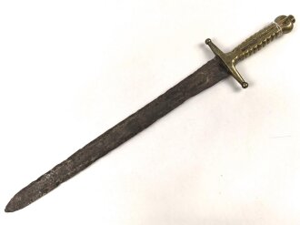 Württemberg, Hirschfänger zur Scharfschützenbüchse System Wild Modell 1846 , ohne Scheide, Klinge stark korrodiert, ungereinigt