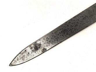 Preussen Kaiserreich, Faschinenmesser für Infanterie Modell 1852, Truppenstempel und Abnahme 60 W auf Parierstange, Hersteller E.Wilhelm. Suhl