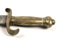Preussen Kaiserreich, Faschinenmesser für Infanterie Modell 1852, Truppenstempel und Abnahme 60 W auf Parierstange, Hersteller E.Wilhelm. Suhl