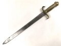 Preussen Kaiserreich, Faschinenmesser für Infanterie Modell 1852, Truppenstempel und Abnahme 60 W auf Parierstange, Hersteller E.Wilhelm. Suhl