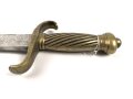 Preussen Kaiserreich, Faschinenmesser für Infanterie Modell 1852, Truppenstempel und Abnahme 60 W auf Parierstange, Hersteller E.Wilhelm. Suhl