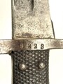 Österreich, Jatagan Seitengewehr Werndl Modell 1870, zum Infanterie- und Jägergewehr M1867/77.ohne Scheide, mit Abnahmemarke in Form des Doppeladlers, Herstellermarken auf der Klinge  und weitere Marken auf der Parierstange