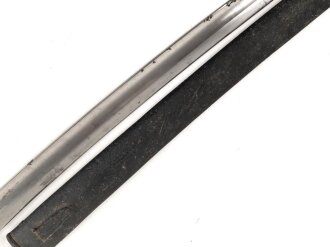 Österreich, Jatagan Seitengewehr Werndl Modell 1867, zum Infanterie- und Jägergewehr M1867/77., mit Abnahmemarke in Form des Doppeladlers, Herstellermarken auf der Klinge  und weitere Marken auf der Parierstange, ungereinigt,