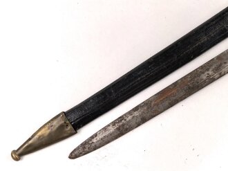 Frankreich, Seitengewehr für Feuerwehr , Bürgerwehr und Verwaltung nach Vorbild des Pionierseitengewehrs 1831, ungereinigt, Ortblech lose