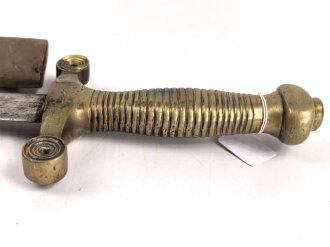 Frankreich, Seitengewehr für Feuerwehr , Bürgerwehr und Verwaltung nach Vorbild des Pionierseitengewehrs 1831, ungereinigt, Ortblech lose