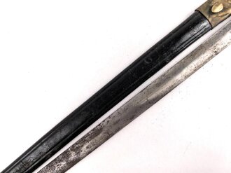 Frankreich, Seitengewehr für Feuerwehr , Bürgerwehr und Verwaltung nach Vorbild des Pionierseitengewehrs 1831, ungereinigt, Ortblech lose