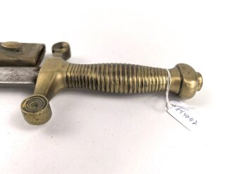 Frankreich, Seitengewehr für Feuerwehr , Bürgerwehr und Verwaltung nach Vorbild des Pionierseitengewehrs 1831, ungereinigt, Ortblech lose