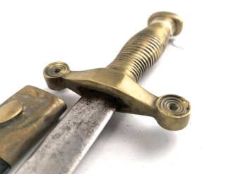 Frankreich, Seitengewehr für Feuerwehr , Bürgerwehr und Verwaltung nach Vorbild des Pionierseitengewehrs 1831, ungereinigt, Ortblech lose