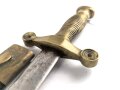 Frankreich, Seitengewehr für Feuerwehr , Bürgerwehr und Verwaltung nach Vorbild des Pionierseitengewehrs 1831, ungereinigt, Ortblech lose
