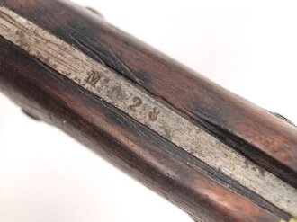 Frankreich, Seitengewehr Gras Modell 1874, sogenanntes Epee Bajonett, mit Koppelschuh, nummerngleich, Fertigung Saint Etienne 1877, zugehöriger Koppelschuh, dieser leicht defekt