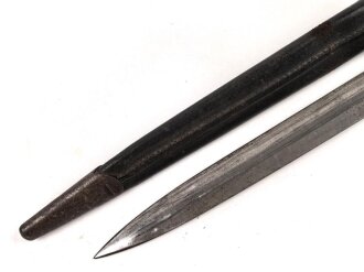 Großbritannien, Seitengewehr Modell P 1888 Mark I Typ II, ungereinigt, Hersteller und Abnahmestempel auf der Klinge