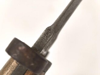 Großbritannien, Seitengewehr Modell P 1888 Mark I Typ II, ungereinigt, Hersteller und Abnahmestempel auf der Klinge