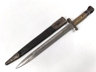 Großbritannien, Seitengewehr Modell P 1888 Mark I Typ II, ungereinigt, Hersteller und Abnahmestempel auf der Klinge