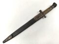 Großbritannien, Seitengewehr Modell P 1888 Mark I Typ II, ungereinigt, Hersteller und Abnahmestempel auf der Klinge
