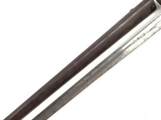 Belgien,Seitengewehr Modell 1882, ungereinigt, Klingenlänge 52,22,  Gesamtlänge 67,3 cm somit etwas länger als gewöhnlich,