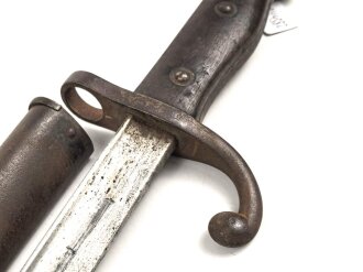 Belgien,Seitengewehr Modell 1882, ungereinigt, Klingenlänge 52,22,  Gesamtlänge 67,3 cm somit etwas länger als gewöhnlich,